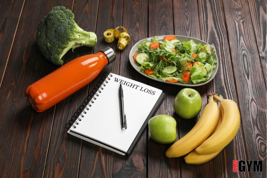 Health snacks and water for good nutrition